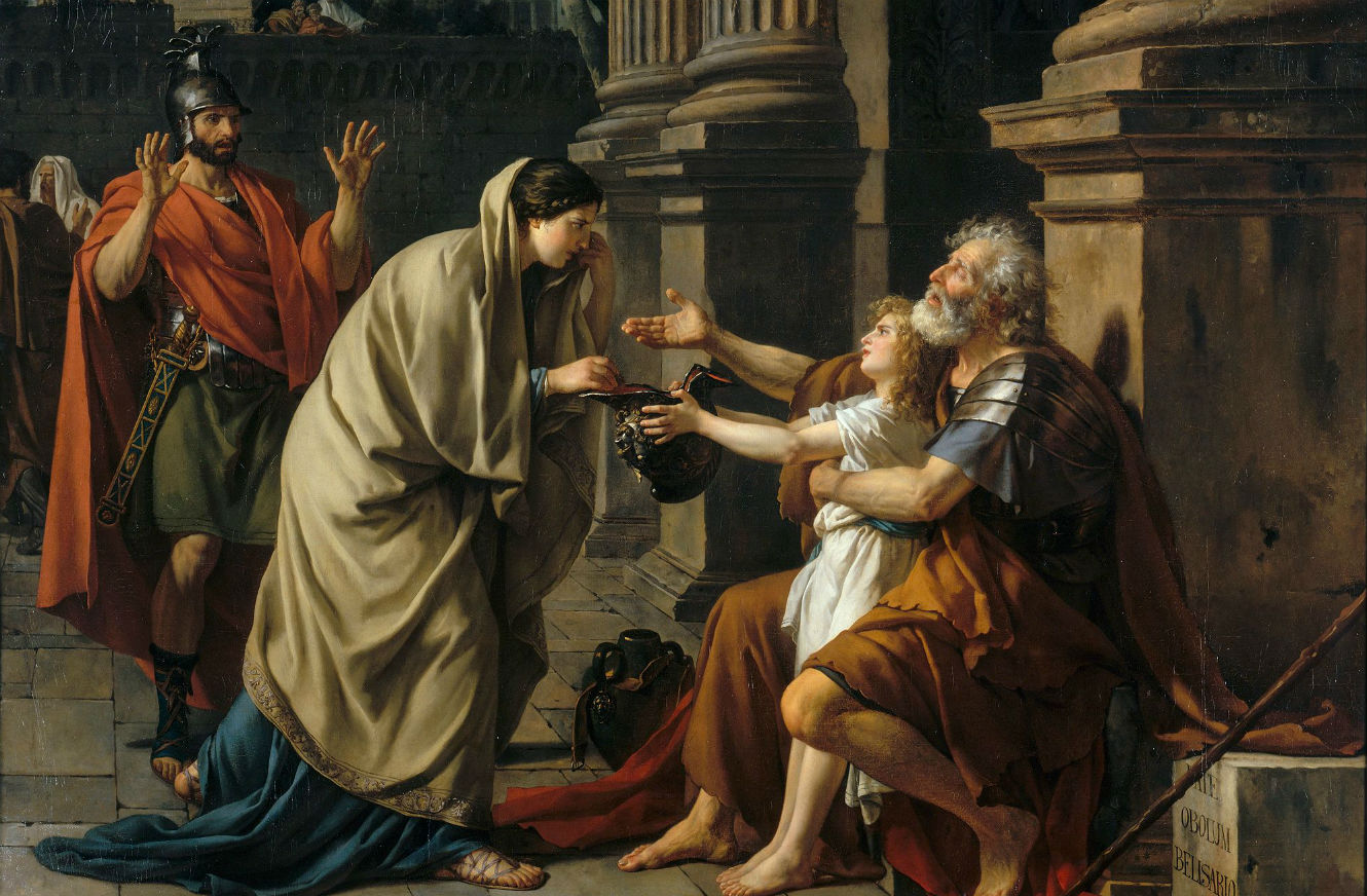 Jacques-Louis David, Belisarius Begging for Alms (1781)